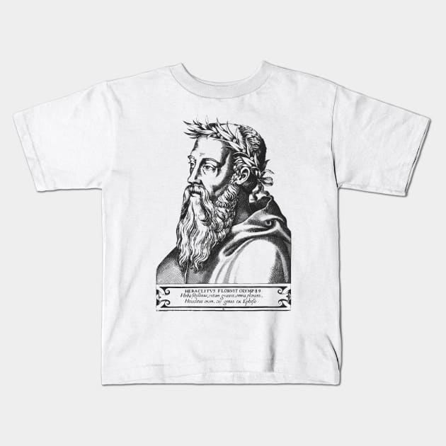 Heraclitus of Ephesus Kids T-Shirt by olemanner